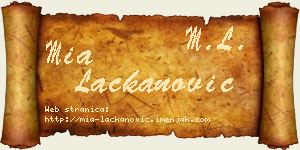Mia Lackanović vizit kartica